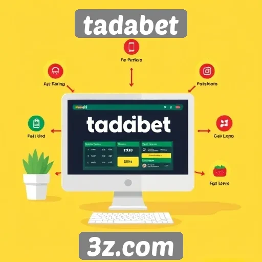 Panorama geral das funcionalidades do site tadabet